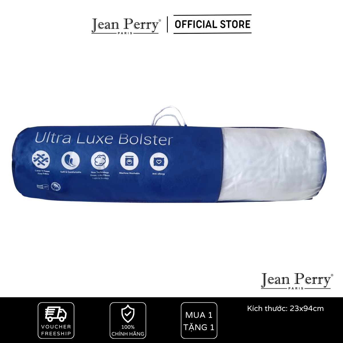 Perry ultra luxe 23x94cm slim fit pillow