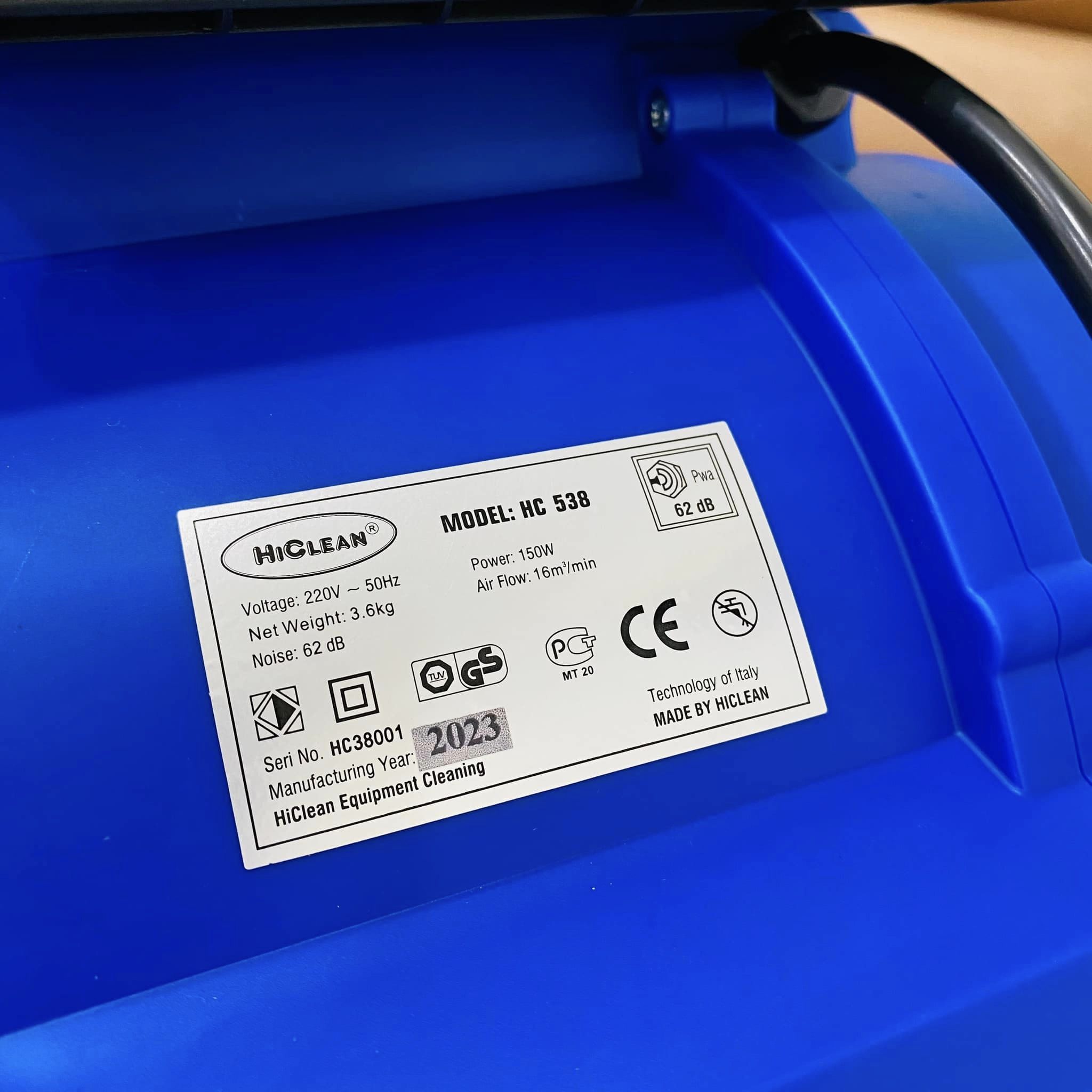 Quạt thổi sàn máy sáy thảm mini HiClean HC538