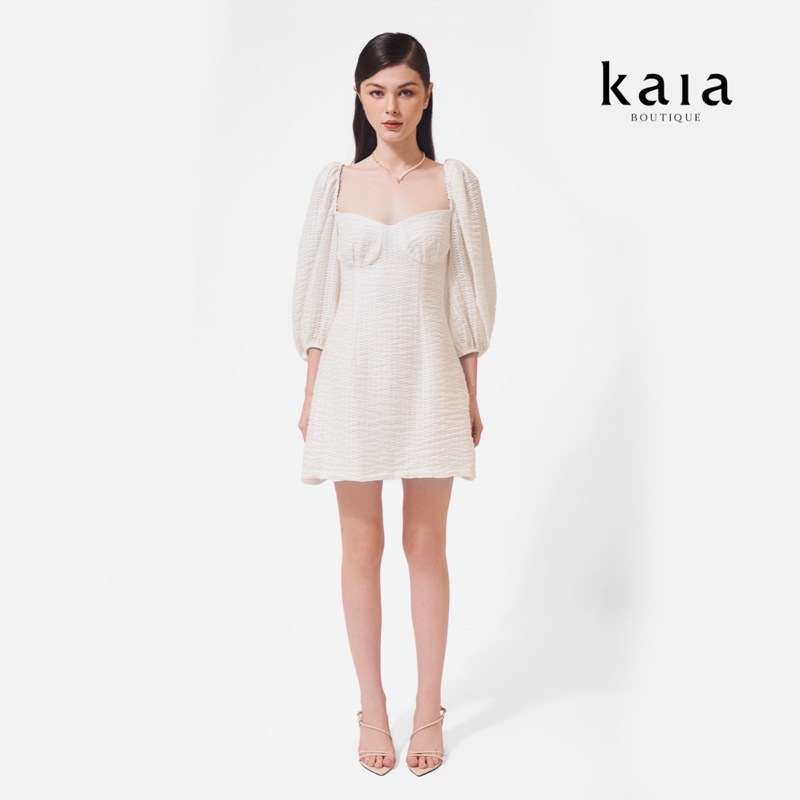 Đầm tay phồng kiểu lưng đan dây - lily mini dress