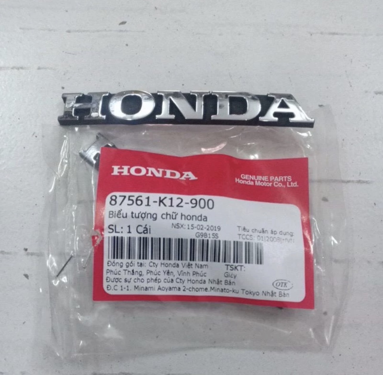 Tem logo Mặt Nạ Honda Lead 125 2013-2016 (87561K12900)