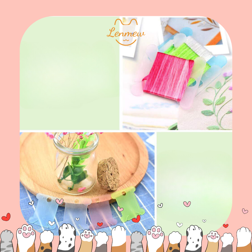 Thẻ nhựa quấn len/chỉ thừa - Set 10 cái