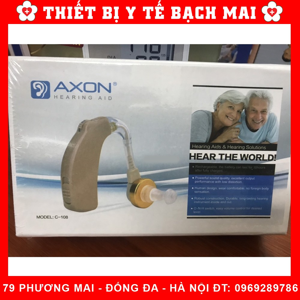 Máy Trợ Thính Pin Sạc Đeo Sau Tai Axon C-108