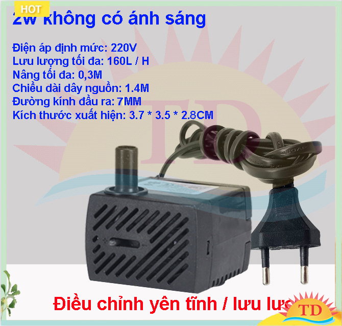 Máy bơm nước chìm cho hồ cá, hòn non, bộ thác nước