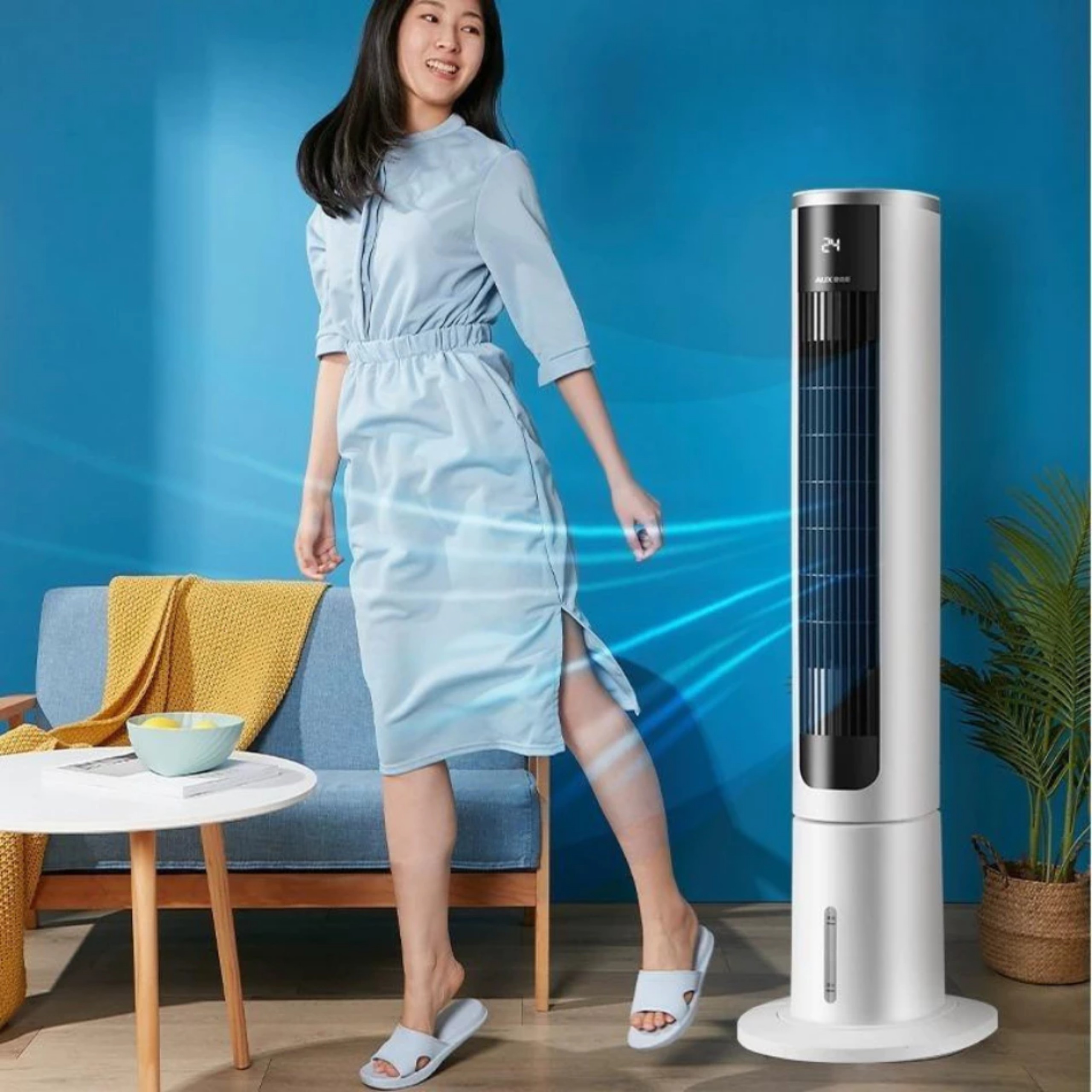 Aux tower fan with remote-bladeless fan floor stand fan
