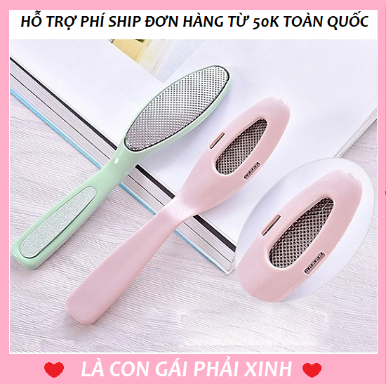 Cây Chà Gót Chân 2 in 1, bàn chải kim loại, dụng cụ chà gót, cây tẩy tế bào chết miếng chà nhám tẩy tế bào chết da chân (màu ngẫu nhiên)
