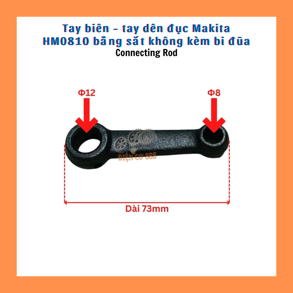 (Connecting Rod) Tay biên - tay dên sắt đục Makita 0810, DCA AZG6S không kèm bi