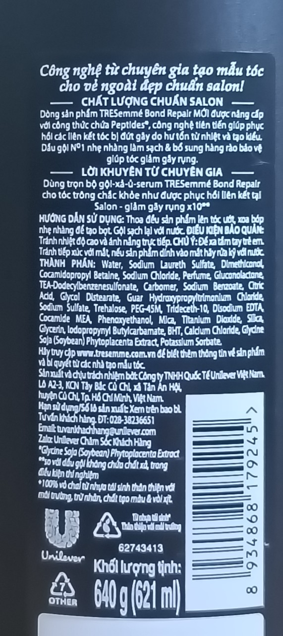 TRESEMME Dầu Gội 640G - BACH HOA HV