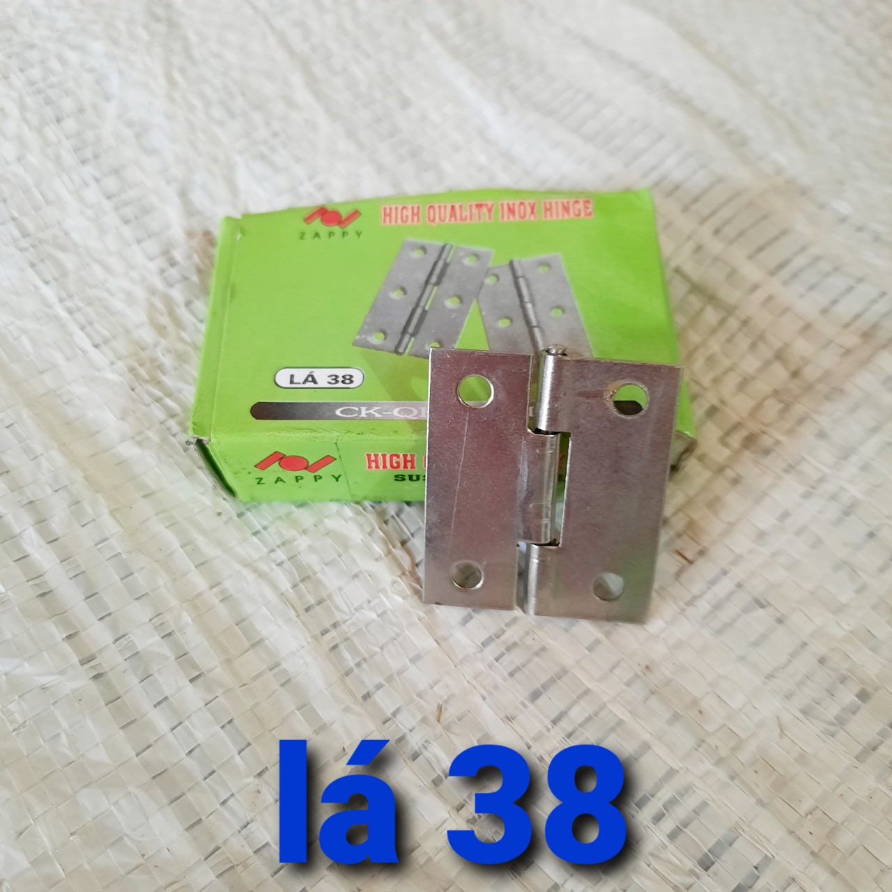 1 hộp bản lề lá inox loại dày lá 38 chuyên dùng cho cánh cửa tủ, cửa nhôm ( 20 chiếc)- BẢN LỀ MINI