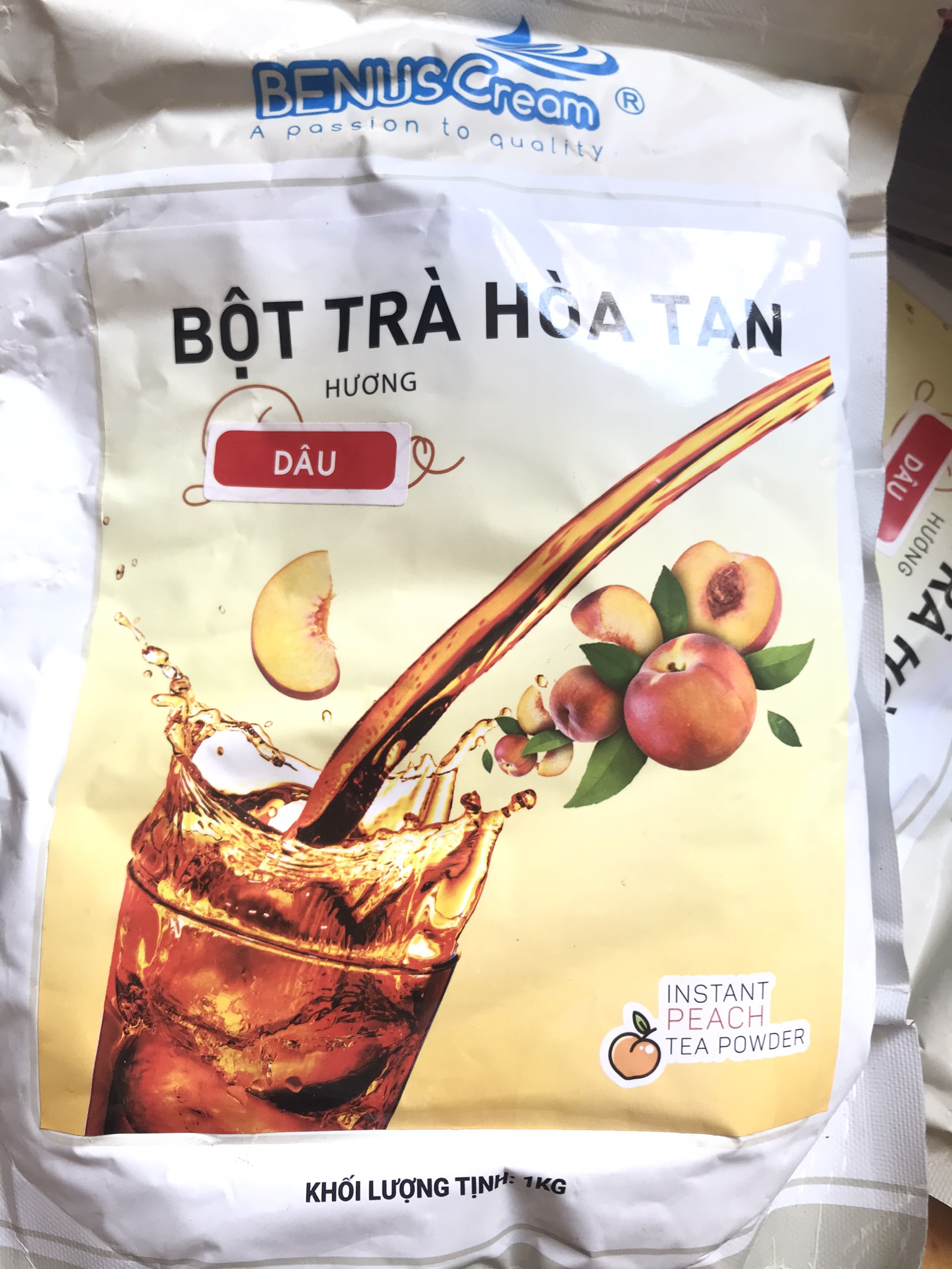 Bột Trà Hoà Tan Hương Dâu Cao Cấp