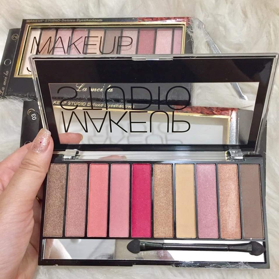 Bảng phấn mắt 10 ô - MAKEUP STUDIO - hộp full size chuẩn-tone 03 ( tone màu tươi sáng)