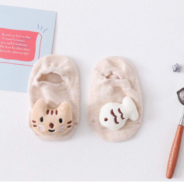 Vớ tất hình thú 3D chống trượt cho bé (size S, M) - 1 đôi