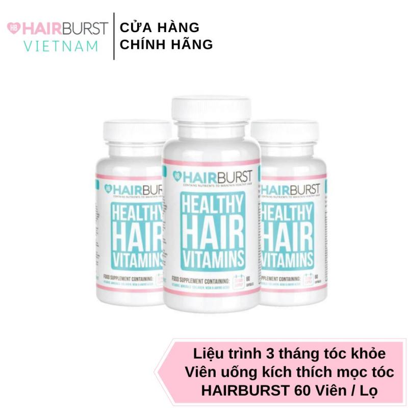 Combo 3 lọ viên uống HAIRBURST healthy hair vitamin dưỡng tóc chắc khỏe, kích thích mọc tóc 60 gram/lọ nhập khẩu