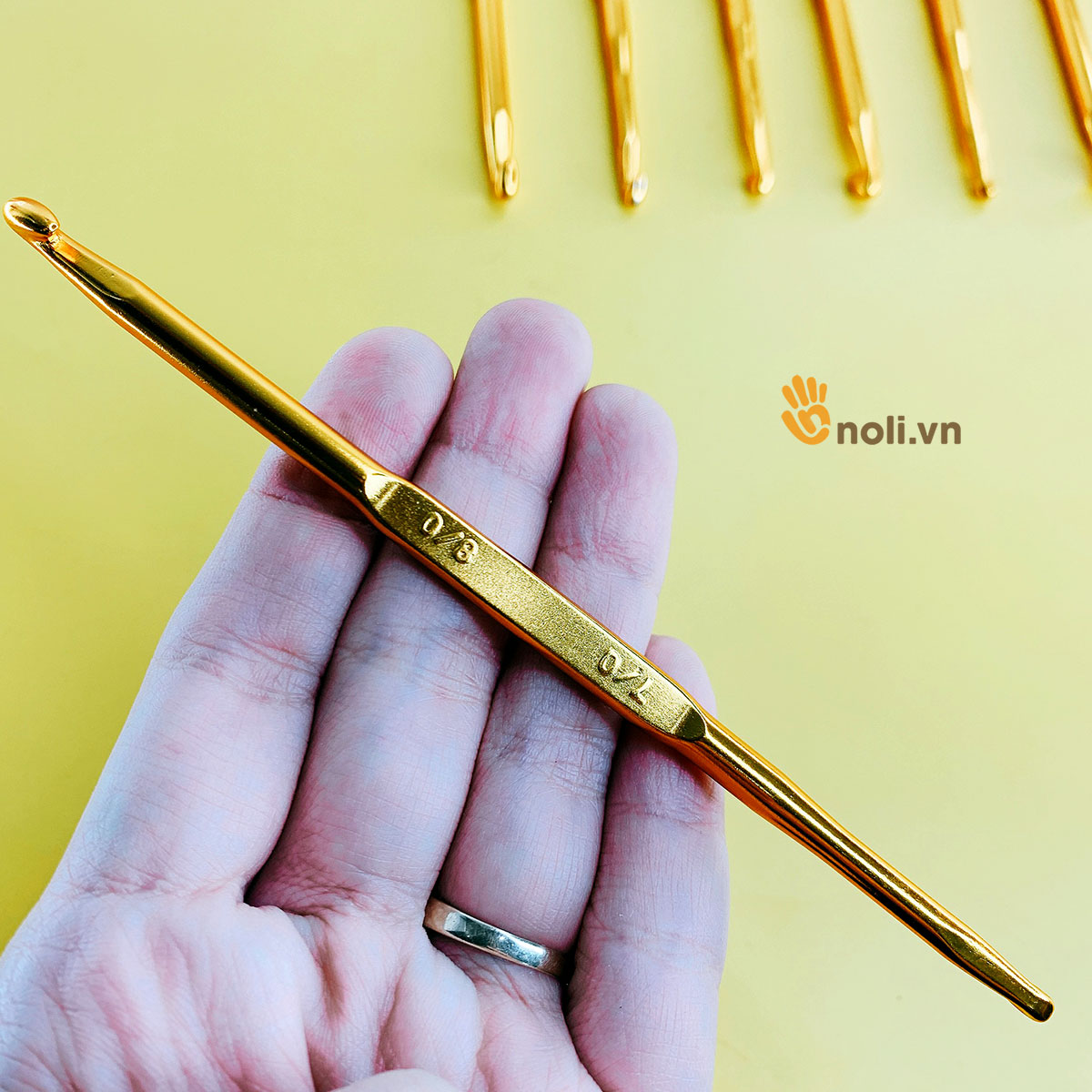 Golden Handle Double Head Crochet Hook