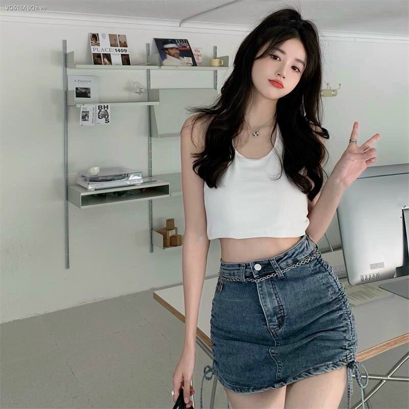 CHÂN VÁY JEAN RÚT HAI BÊN XỊN