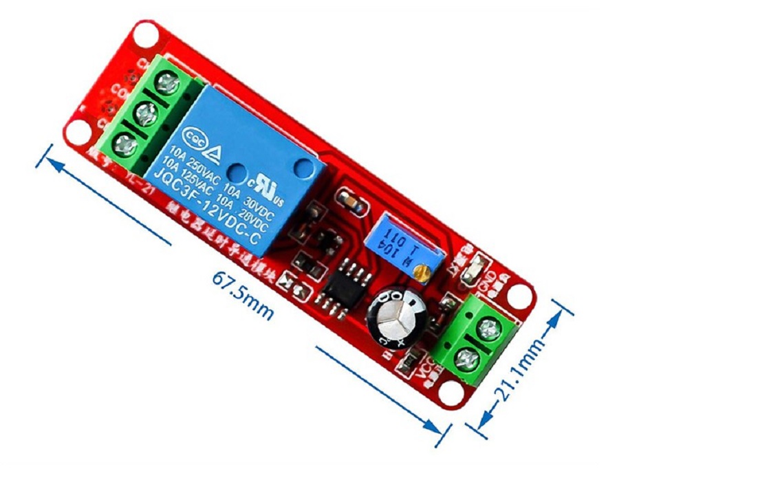 Mạch tạo thười gian TRỄ Đóng relay NE555