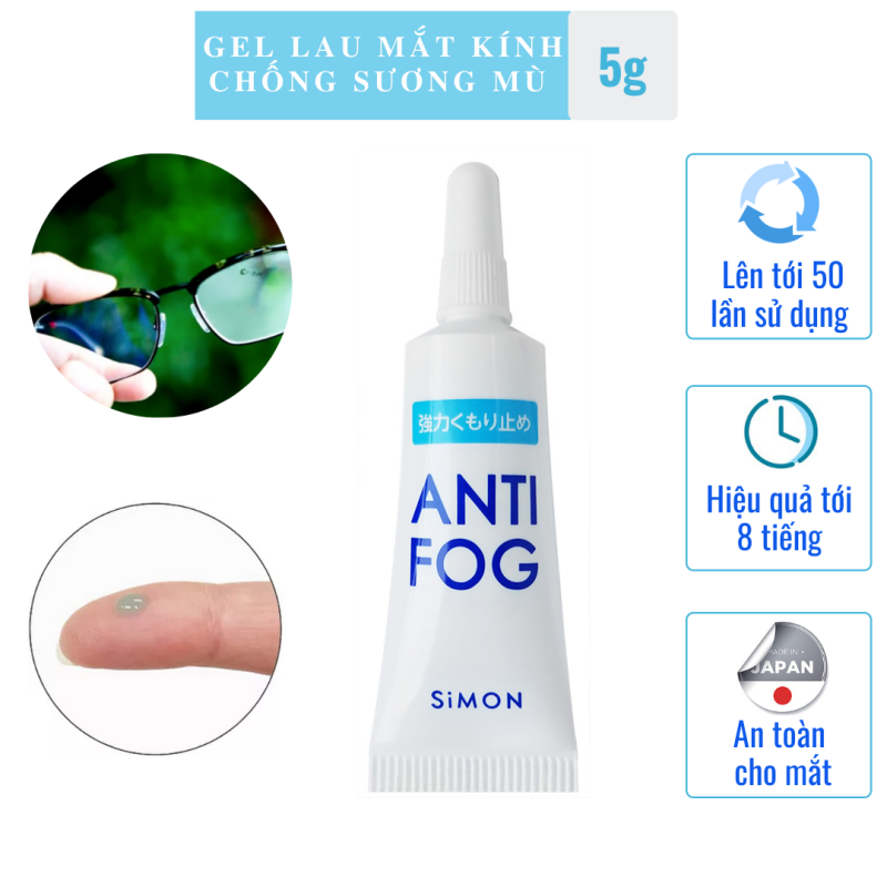 Mua Gel lau kính chống sương mù ANTI FOG chống bám hơi nước mắt kính cận, kính râm, kính mát, an toàn cho mắt, hương thơm dịu nhẹ, hiệu quả tới 8 tiếng