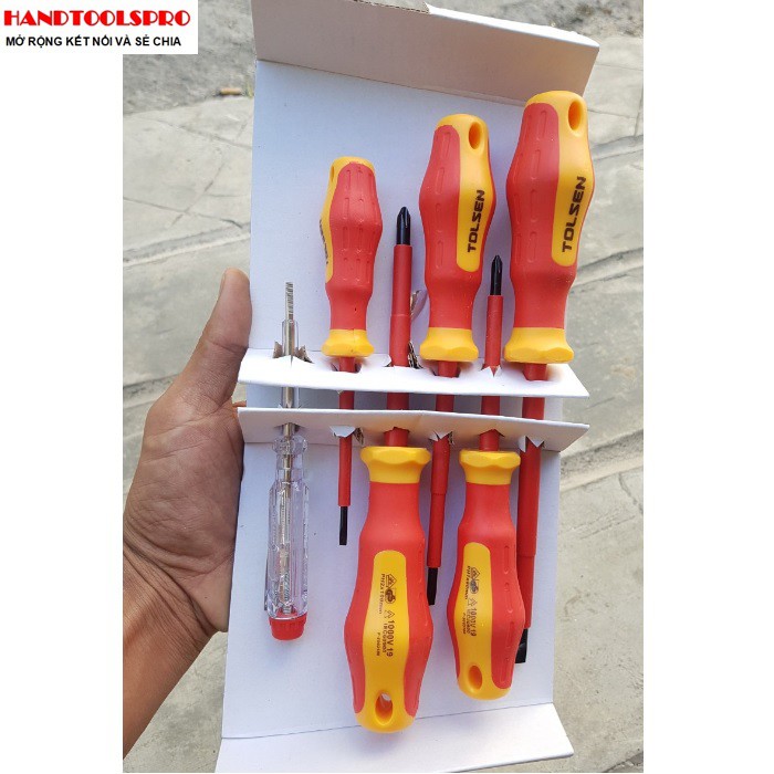 Bộ vít cách điện tolsen 6 cây 38013