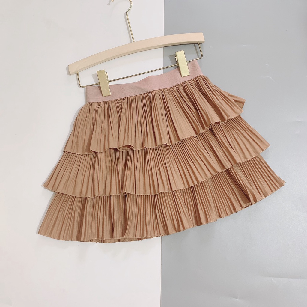 chân váy MIDI 3 tầng dập ly nữ tính