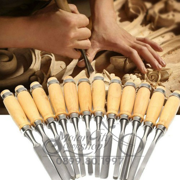 Bộ đục gỗ 12 cây cao cấp tiện dụng