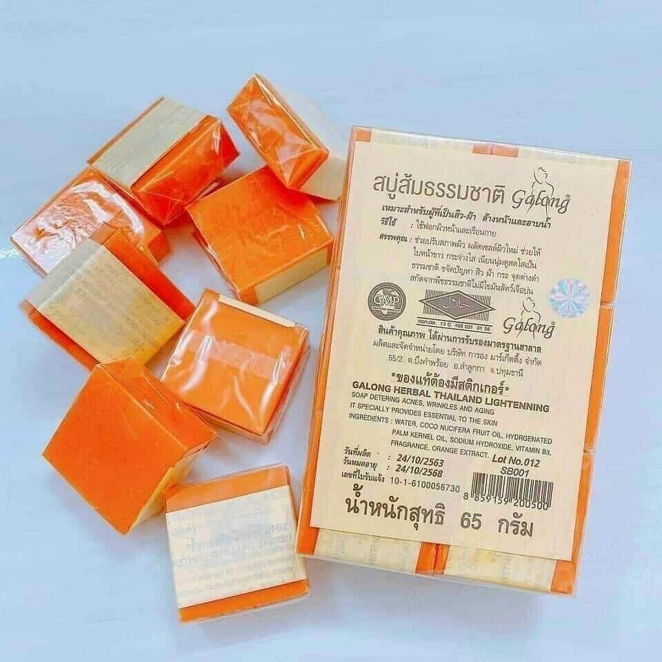 Xà phòng nghệ cam trắng da mụn thâm Thái Lan