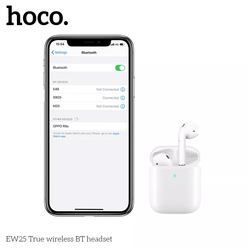Bluetooth earphones TWS HoCo EW25 V5.3-pin part 4H (white)