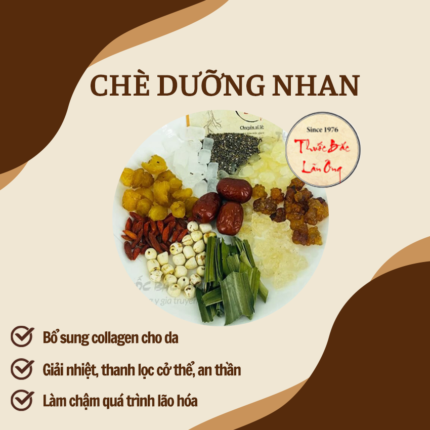 Combo: bồ mễ + tuyết yến + nhựa đào (Mỗi loại 100g) - Chè dưỡng nhan thơm ngon thanh mát giải nhiệt