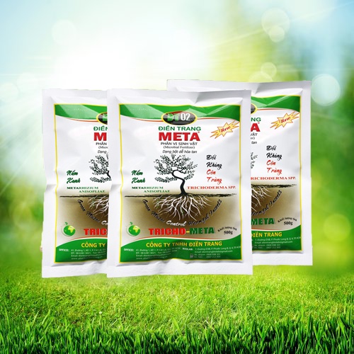 Combo 3 gói META 500g, phân vi sinh vật Điền Trang chứa nấm đối kháng côn trùng, bảo vệ bộ rễ