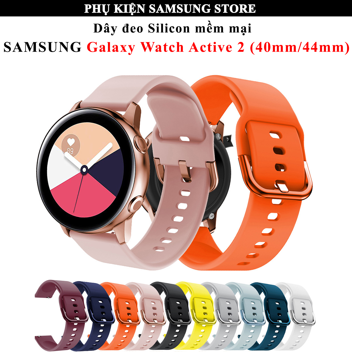[Galaxy Watch Active 2] Dây đeo Silicon Samsung Galaxy Watch Active 1&2 ( 20mm)