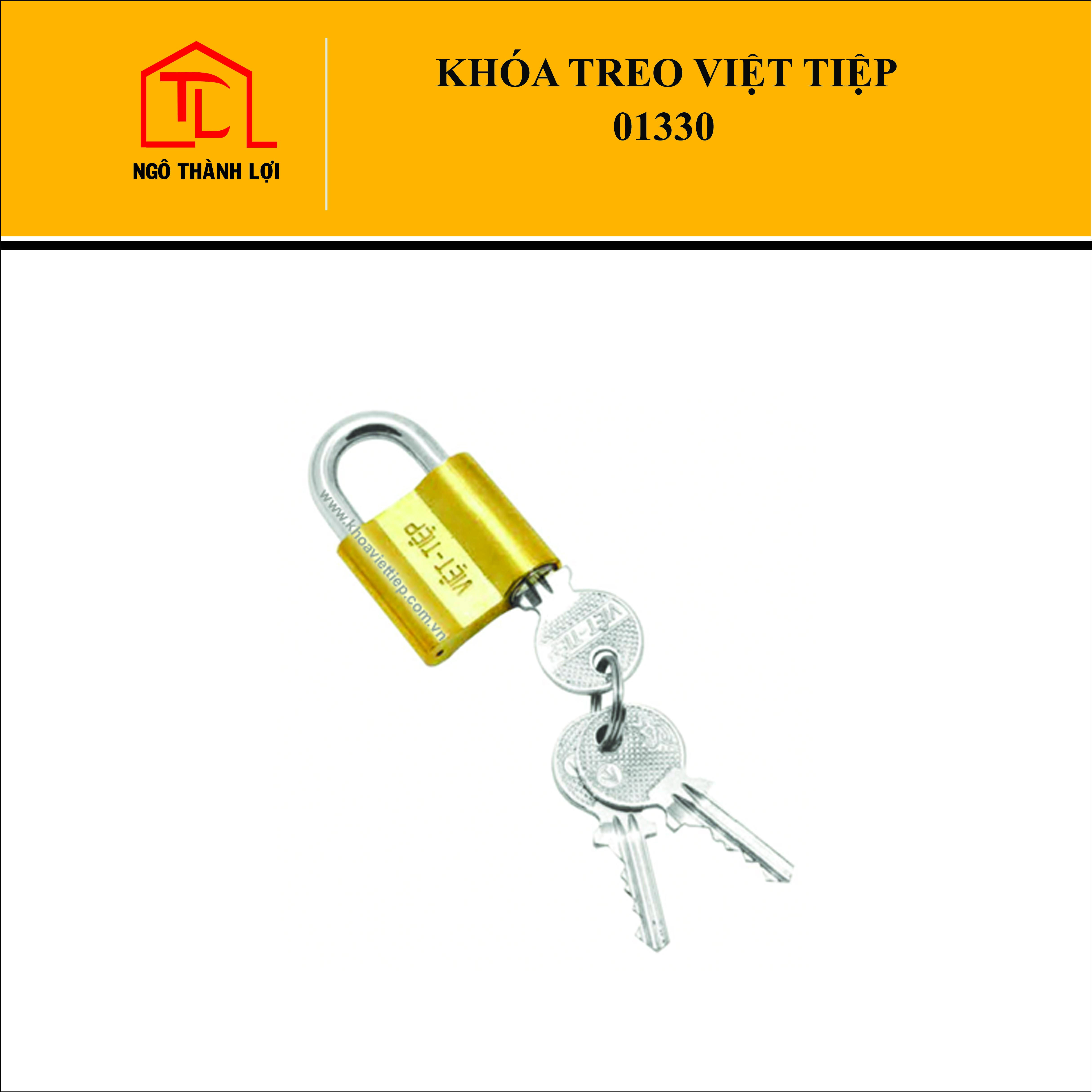 Ổ Khóa treo Việt Tiệp đông vàng 01330