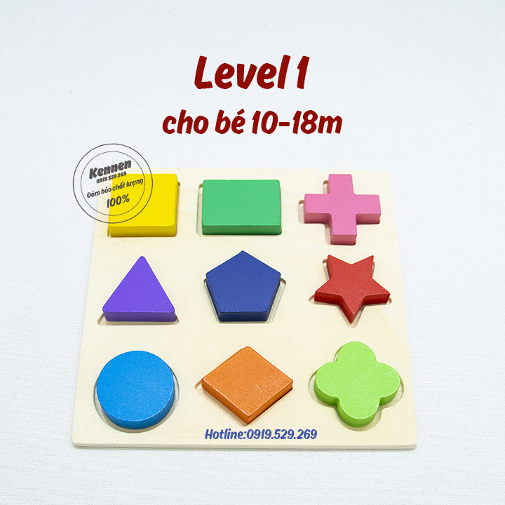 Đồ chơi Xếp khối Montessori 2 level