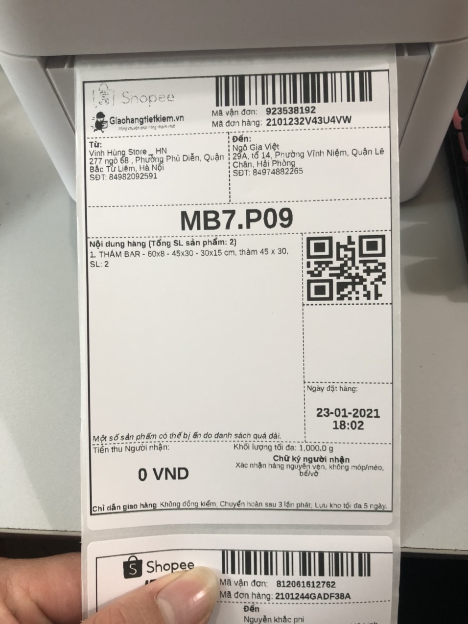Giấy in đơn hàng TMĐT A6 100x150mm