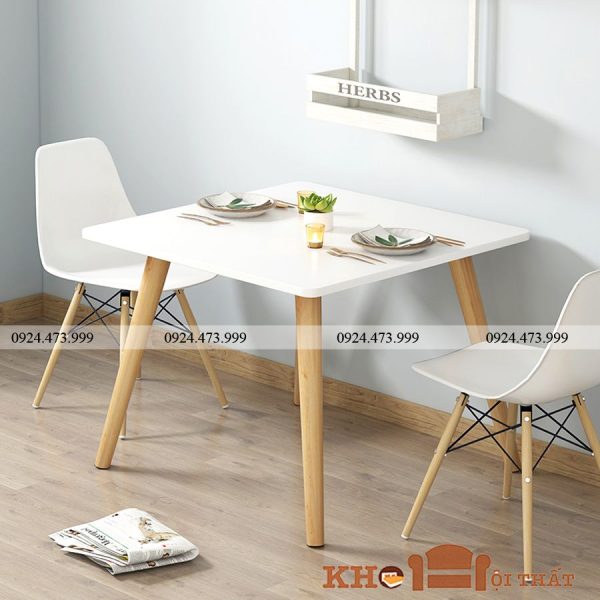 Bộ bàn ăn 2 ghế eames 70×70 BA7070