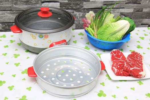 Chảo lẩu hấp đa năng tiện dụng.chảo lẩu hấp comet cm7732 cao cấp dễ dàng vệ sinh và sử dụng, nấu nhiều món lẩu, sup, xào, hấp, luộc... hàng gia dụng giá tốt