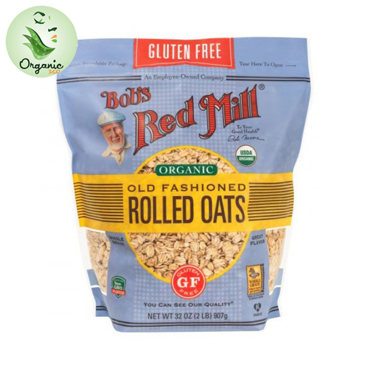 Gluten Free Organic Old Fashioned Rolled Oats Bob's Red Mill 907gr