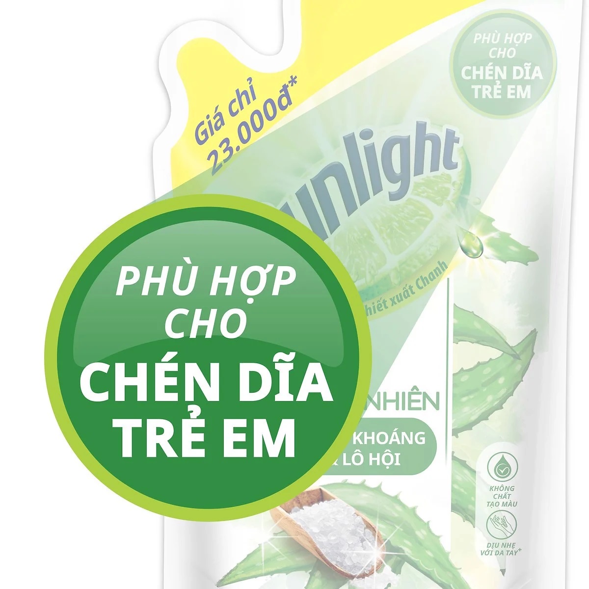 [HCM ship 2h] Nước Rửa Chén Sunlight Thiên Nhiên (Trắng) Túi 720G