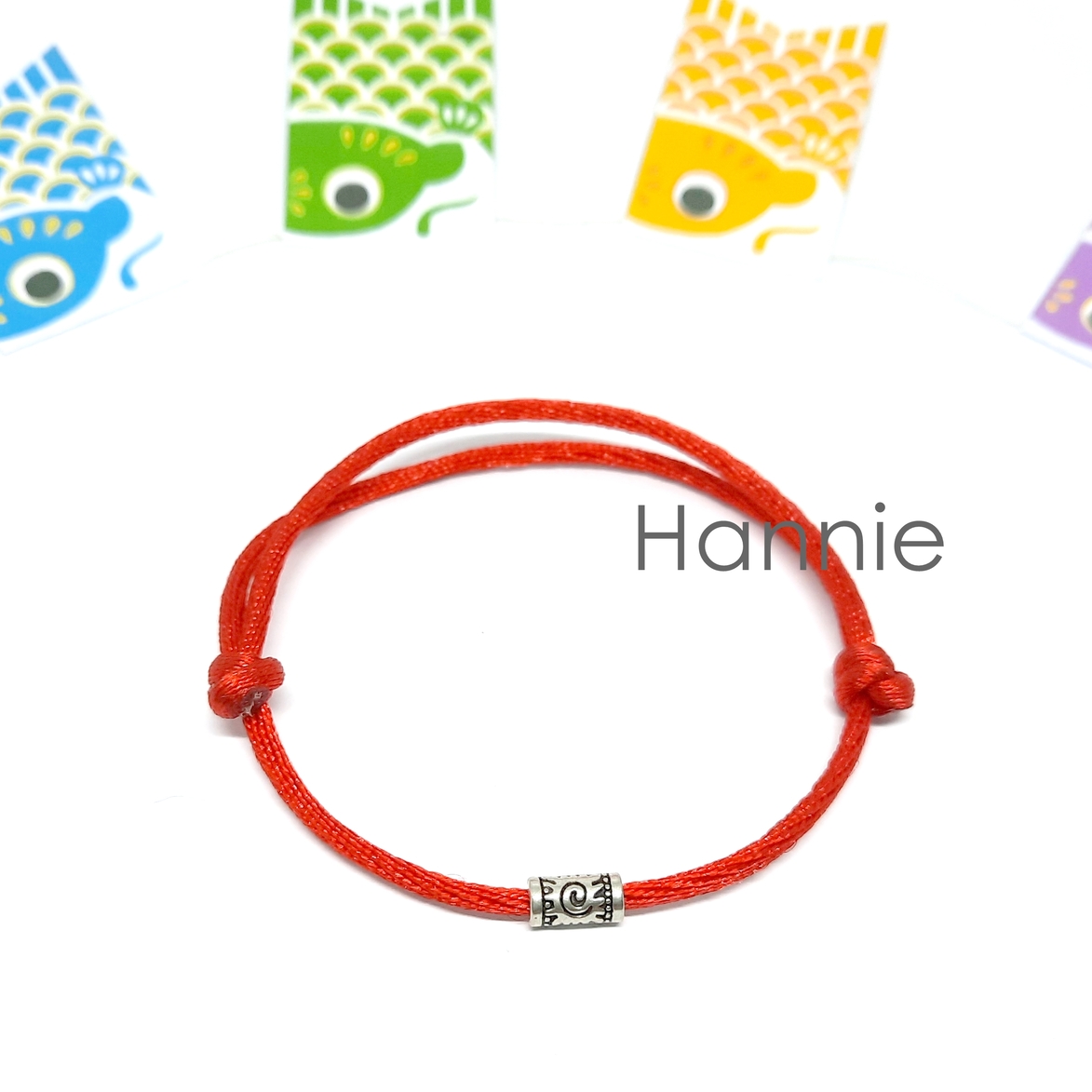 (Đỏ/Đen) Vòng tay chỉ may mắn khúc bạc khóa trượt 2mm đeo tay nam nữ - Lucky Bracelet