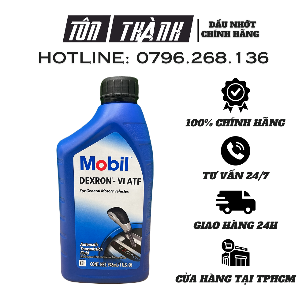 Dầu hộp số tự động mobil atf dexron vi 946ml - dầu nhớt mobil nhập khẩu mỹ