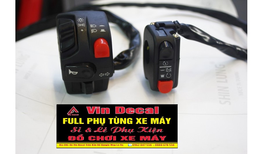 Cùm Nút Đỏ domino trái phải