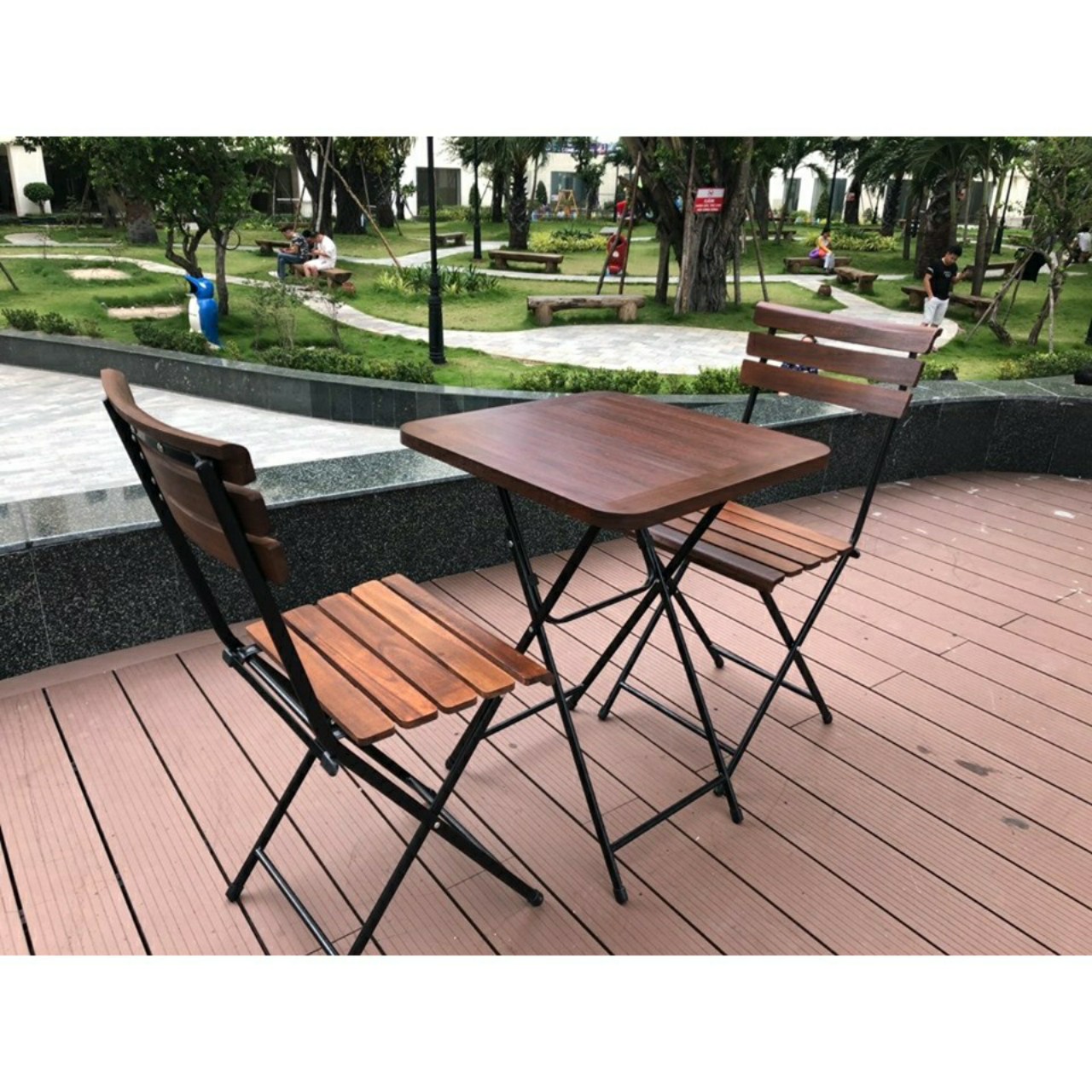 [HCM]BÀN VUÔNG 55CM XẾP CAFE CHÂN SẮT
