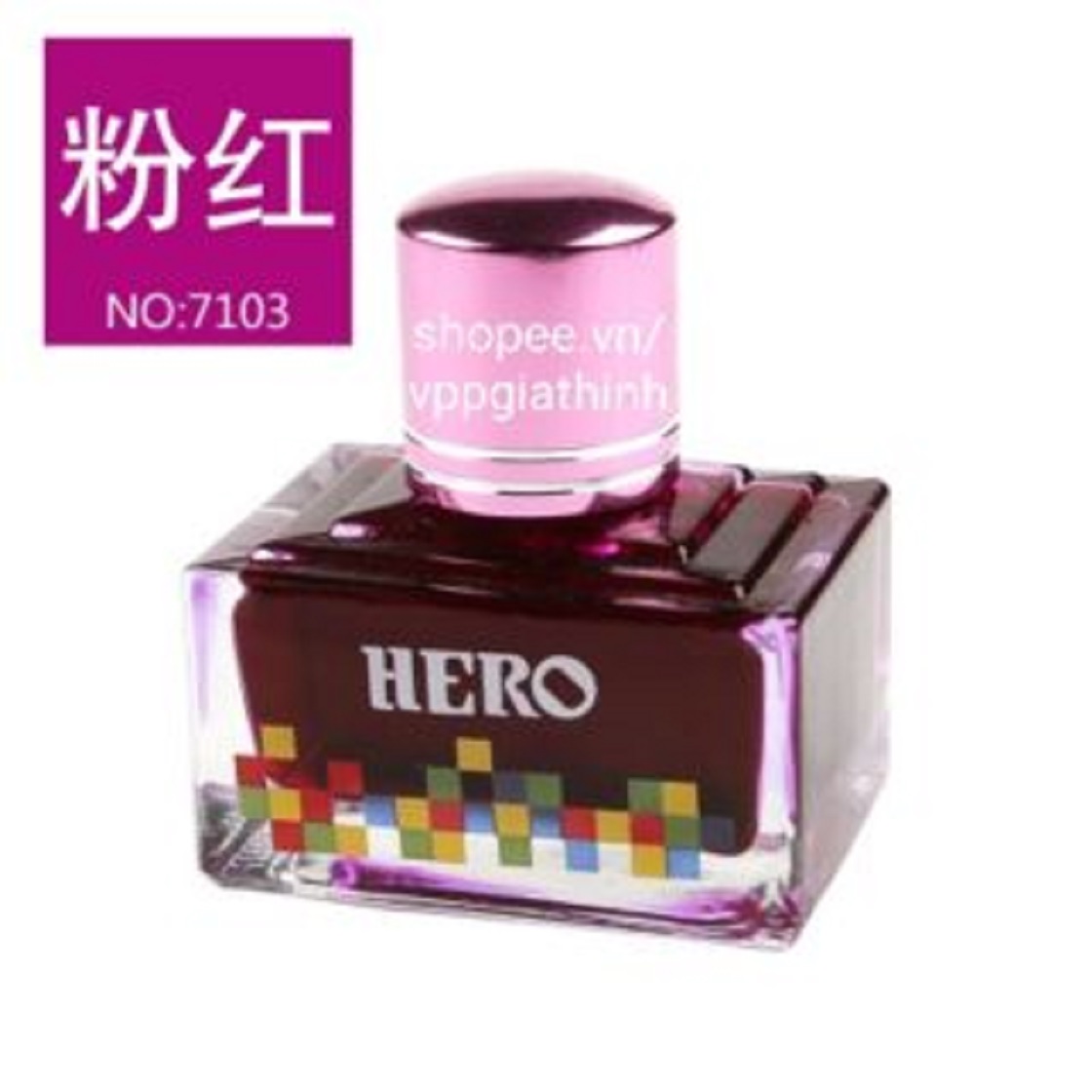 Mực Hero chính hãng, mực tím dùng cho viết luyện chữ đẹp, không lắng cặn, mau khô