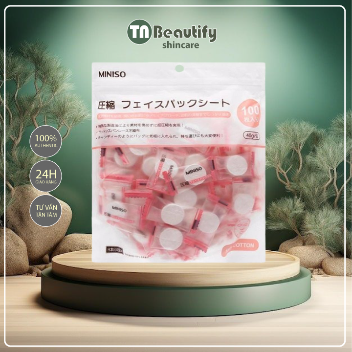MẶT NẠ NÉN MINISO 100 VIÊN-NHẬT BẢN