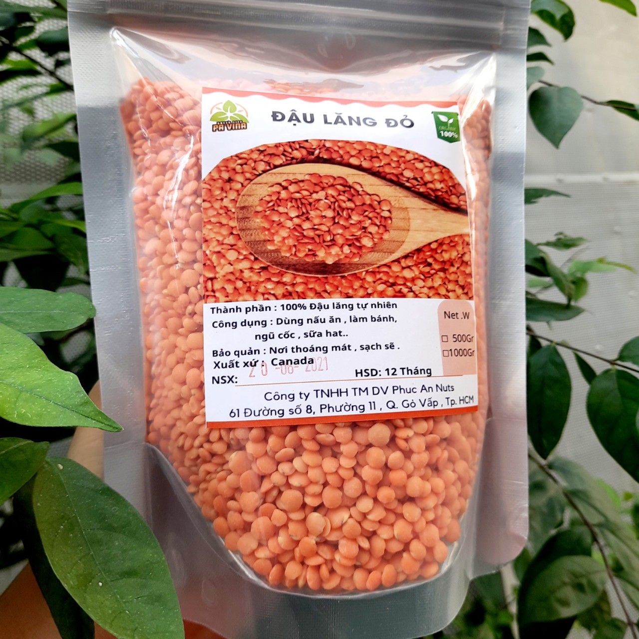 [HCM]ĐẬU LĂNG ĐỎ TÁCH VỎ 500G ẤN ĐỘ