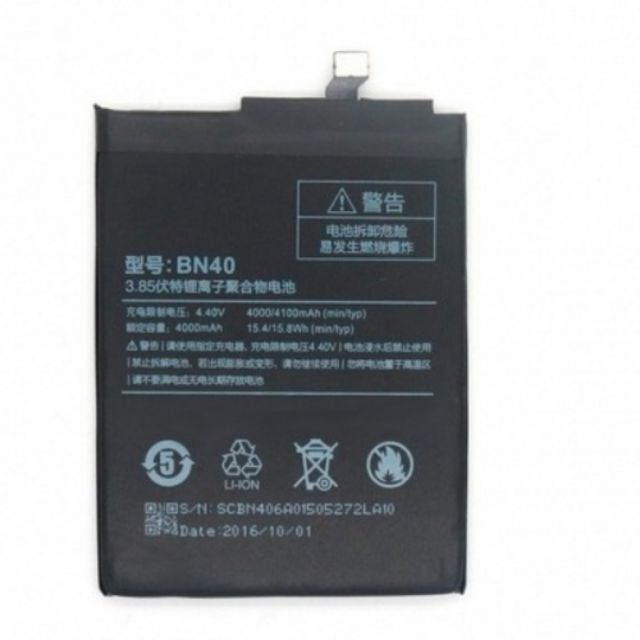 Pin xịn xiaomi redmi 4 prime ( bn40 )zin bảo hành 6 tháng đổi mới cam kết hàng đúng mô tả chất lượng đảm bảo an toàn đến sức khỏe người sử dụng
