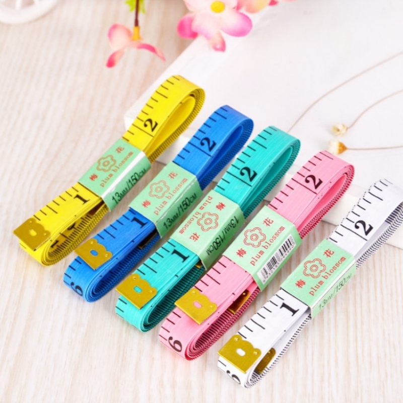 Soft sewing tape measure 150cm 3 arms band measure, waist height convenient multi-color-Hause