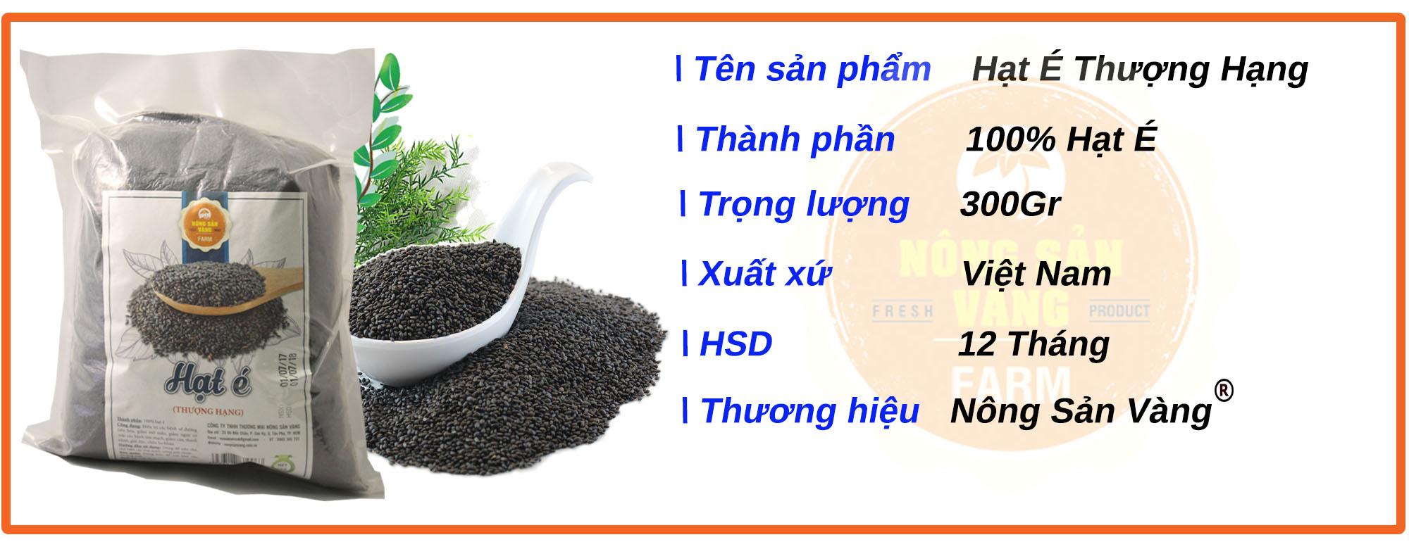 [HCM]Hạt É Cao Cấp (Thượng Hạng) 300gr Siêu Sạch Hạt É Đủ Chuẩn Xuất Khẩu Có Giấy Công Bố Chất Lượng - Nông Sản Vàng