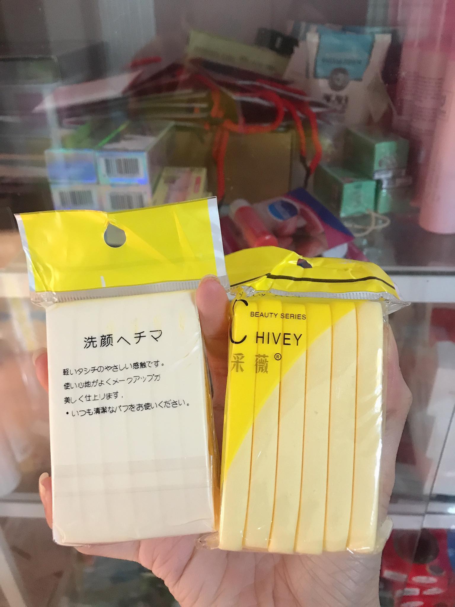 Bông nở rửa mặt chivey 12 miếng