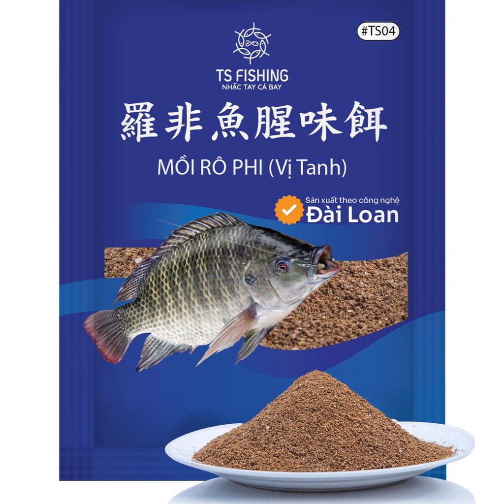 Mồi câu rô phi thơm tanh ts fishing