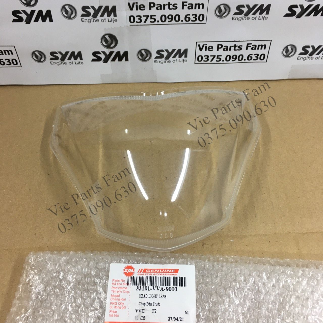 MICA/ MẶT KÍNH ĐÈN PHA XE TAY GA SHARK SYM
