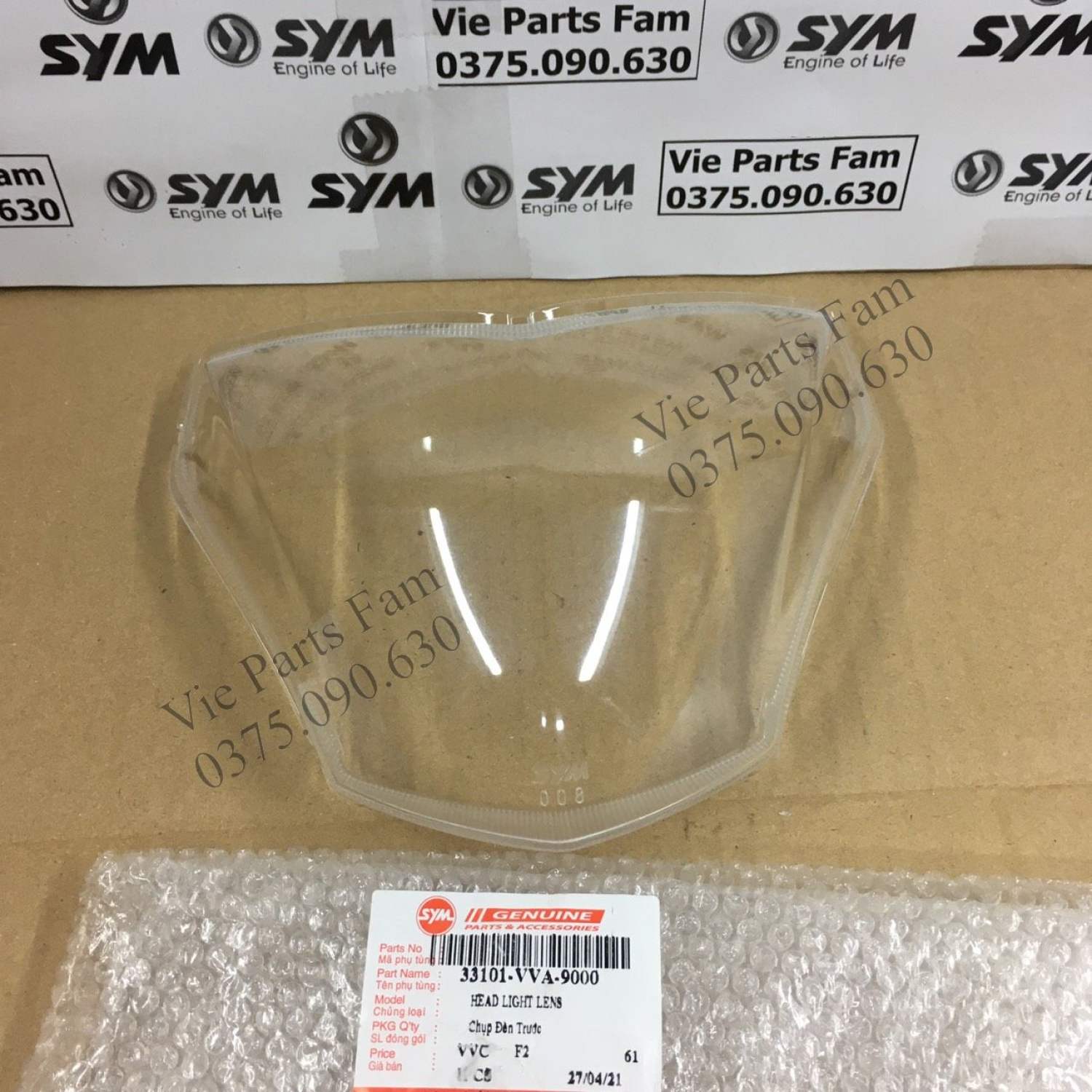 MICA/ MẶT KÍNH ĐÈN PHA XE TAY GA SHARK SYM