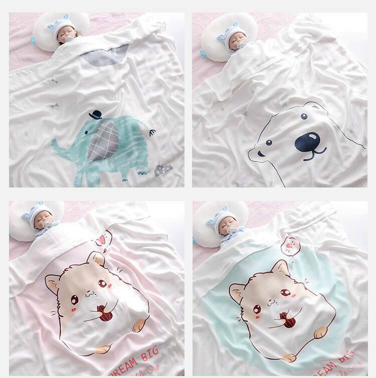 CHĂN LỤA Cotton Aden sợi tre cao cấp💖 𝑭𝑹𝑬𝑬𝑺𝑯𝑰𝑷 💖Chăn Lụa Cotton Aden Siêu Mềm Mát,Chăn cho bé (KT: 1mx1m2)